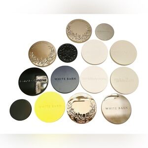 Bath & Body Works Candle Lids in Black, White, Gold, Navy, White, Yellow